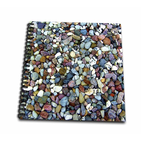 3dRose, Colorful Small Stones, Mini Notepad 4 x 4 inch