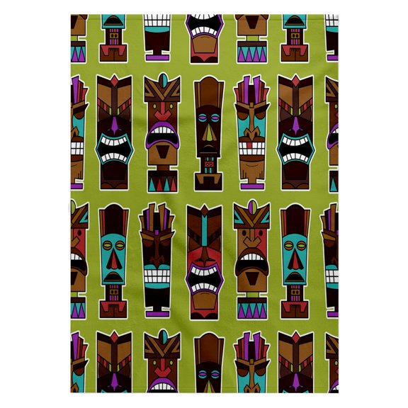 3dRose, Colorful Tiki Mask Pattern, 22x30 Bath Hand Pool Towel