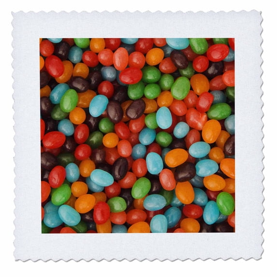 3dRose, Colorful assortment of jelly bean candy, sweets - LI11 BJA0003 - Jaynes Gallery, 6x6 inch quilt square