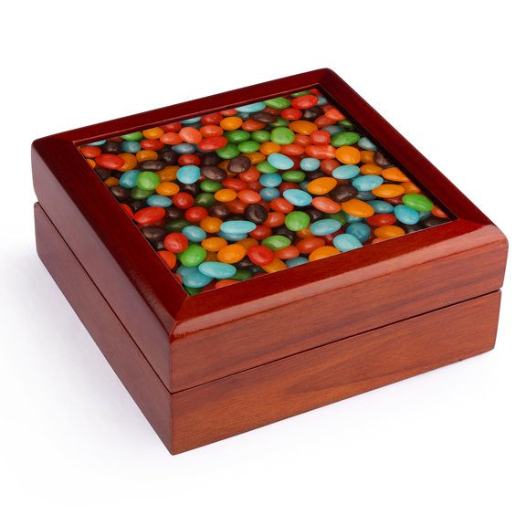 3dRose, Colorful assortment of jelly bean candy, sweets - LI11 BJA0003 - Jaynes Gallery, Jewelry Box 5.5x5.5 inch with 4 inch tile