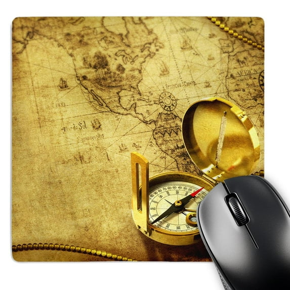 3dRose, Compass on a travellers map, MousePad