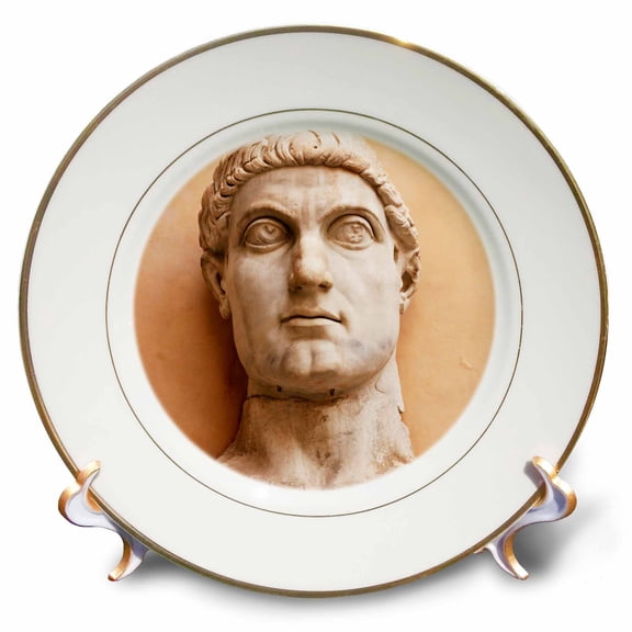 3dRose, Constantine I, Statue, Capitoline Museums. Rome, Italy - EU16 PRI0091 - Prisma, 8 inch Porcelain Plate