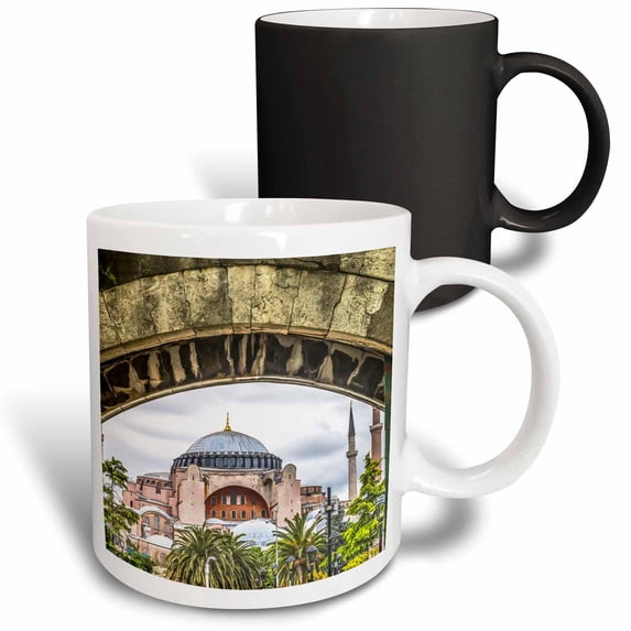 3drose, Constantinople Cathedral, Hagia Sophia Arch, Istanbul, Turkey, 11oz Magic Transforming Mug