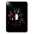 thumbnail image 1 of 3dRose, Cool Artistic Funny Colorful Hedgehog Art Abstract, single toggle switch, 1 of 1