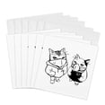 thumbnail image 1 of 3drose, Cool Cats Drawing Wearing Face Masks Image Covid 19, 3dramm, 6 Greeting Cards with Envelopes, 1 of 7