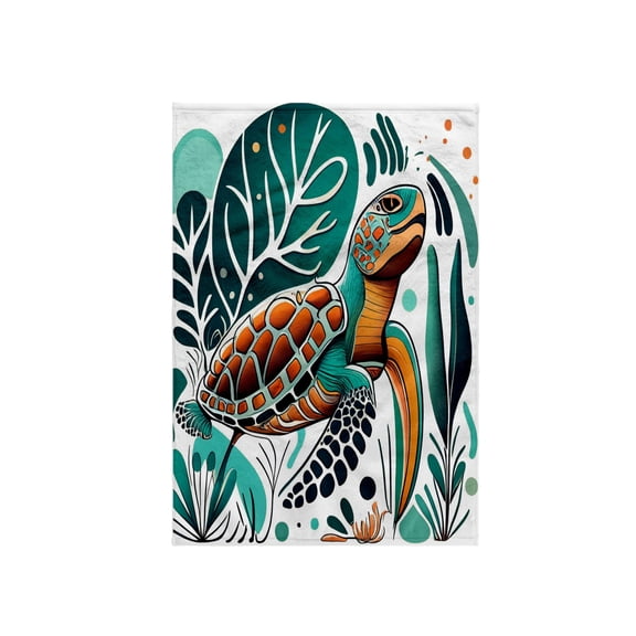 3dRose, Cool Fun Colorful Sea turtle Swimming Beach Abstract Art, 15x22 Hand Towel