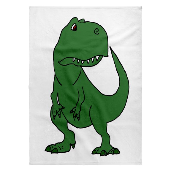 3dRose, Cool Funny Green T-rex Dinosaur Cartoon Original, 22x30 Bath Hand Pool Towel