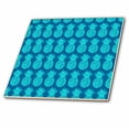 thumbnail image 1 of 3dRose, Cool Tropical Pineapple Pattern in two tone aqua, 4 Inch Ceramic Tile, 1 of 1