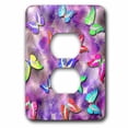 thumbnail image 1 of 3dRose, Cosmic Dust Sparkles and Butterflies , 2 plug outlet cover, 1 of 1