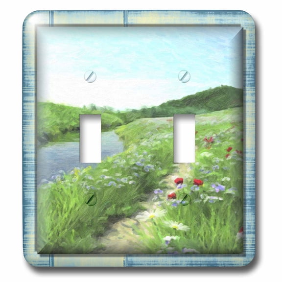 3dRose, Country Pathway, double toggle switch