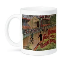 3dRose, Courses de Velocipedes Velodrome Buffalo Vintage Bicycle Racing Poster, 11oz Mug