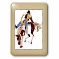 thumbnail image 1 of 3dRose, Cowboy On Bucking Bronco With Rope Frame, single toggle switch, 1 of 1