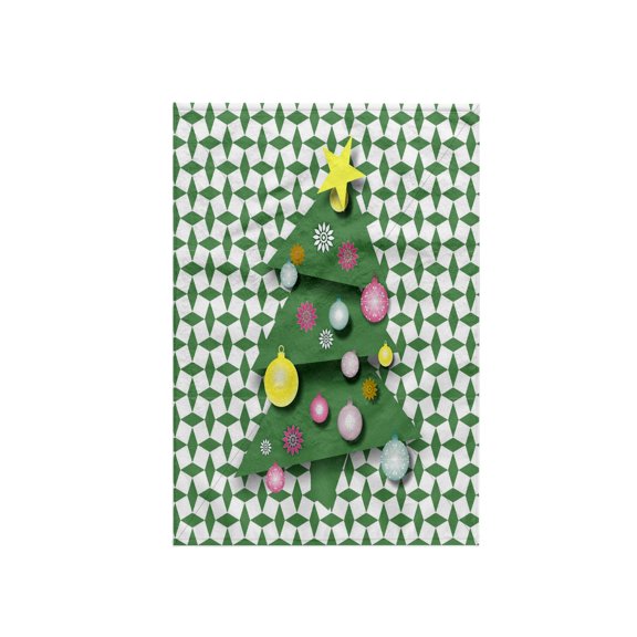 3dRose, Crazy Christmas Tree, 15x22 Hand Towel