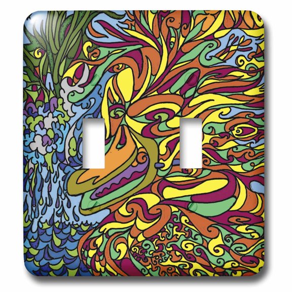 3dRose, Crazy Duck, double toggle switch