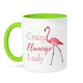 thumbnail image 1 of 3dRose, Crazy Flamingo Lady for anyone who is crazy about Flamingos., 15oz Two-Tone Green Mug, 1 of 3