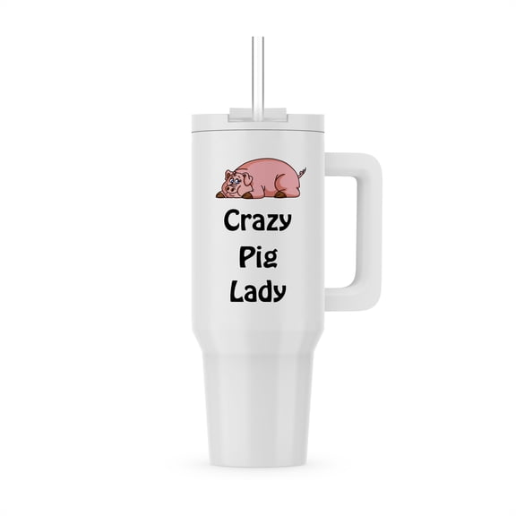 3dRose, Crazy pig lady, 30oz Tumbler