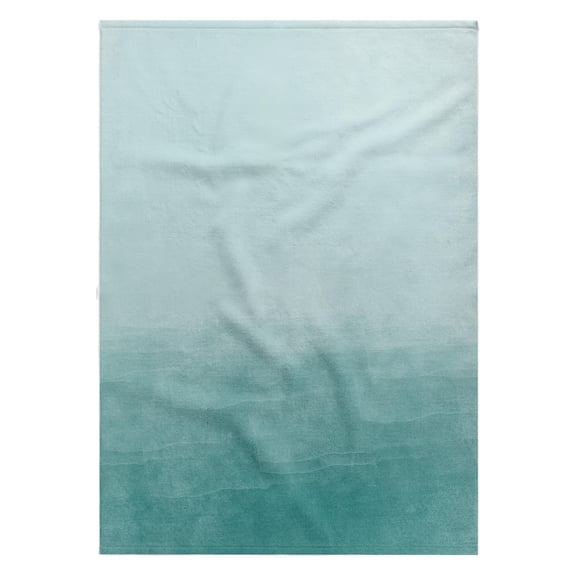 3dRose, Creamy Aqua Blue Watercolor Ombre, 22x30 Bath Hand Pool Towel