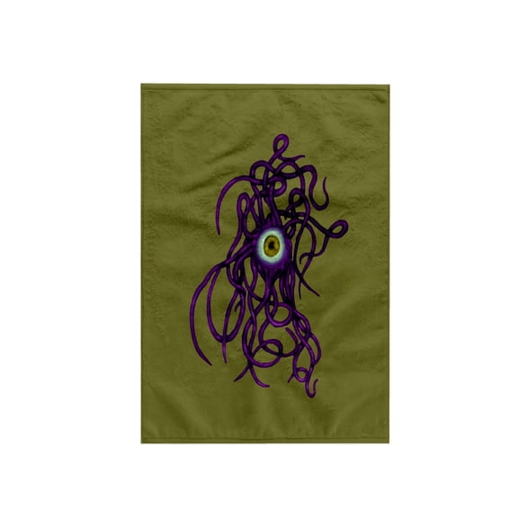 3dRose, Creepy Tentacled Evil Eye Cyclops Creature In Purple, 15x22 Hand Towel