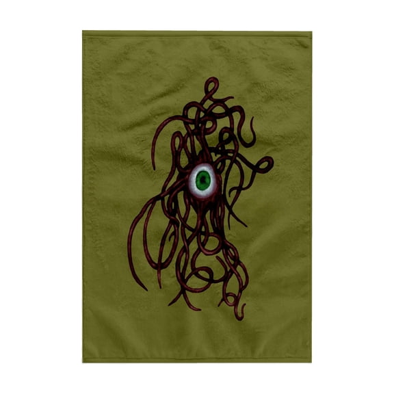 3dRose, Creepy Tentacled Evil Eye Cyclops Creature In Red, 15x22 Hand Towel