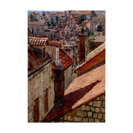 3dRose, Croatia. Dalmatia. Dubrovnik. Terra cotta roof tiles in the old town., 15x22 Hand Towel