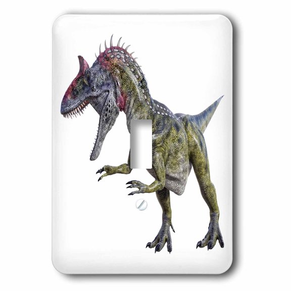 3dRose, Cryolophosaurus Dinosaur Running to the Right and Looking Down, single toggle switch