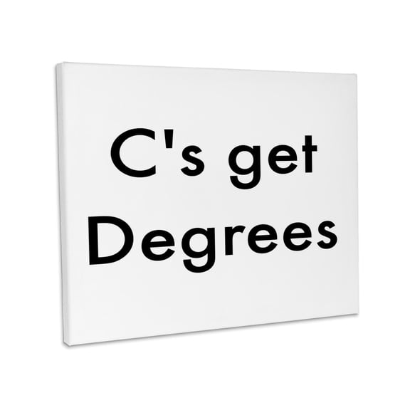 3dRose, Cs get Degrees in words, Museum Grade Canvas Wrap 14x11