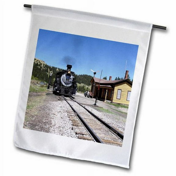 3dRose, Cumbres and Toltec, Train, Chama, New Mexico - US32 JMR0716 - Julien McRoberts, 18 x 27 inch Garden Flag