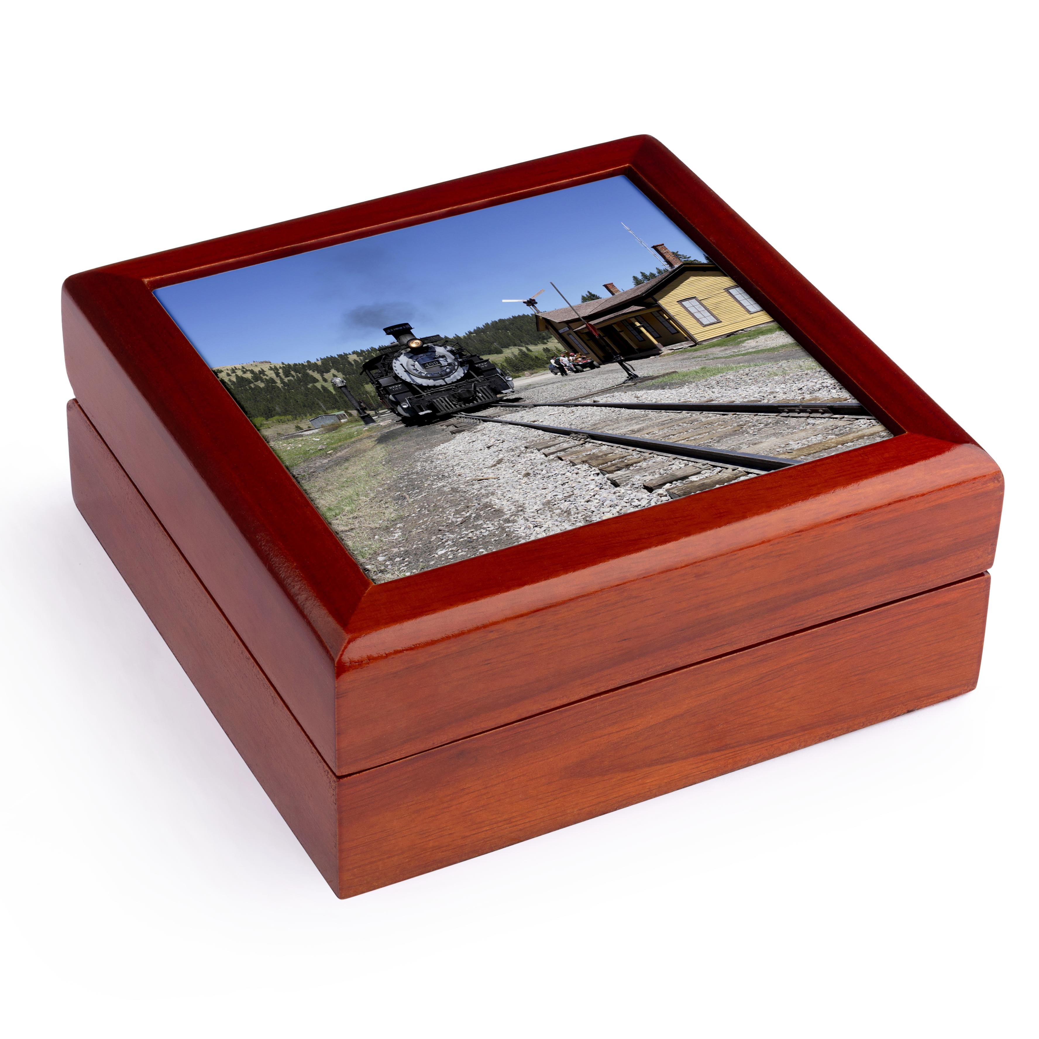 3dRose, Cumbres and Toltec, Train, Chama, New Mexico - US32 JMR0716 - Julien McRoberts, Jewelry Box 5.5x5.5 inch with 4 inch tile
