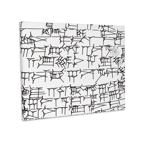 3dRose, Cuneiform text pattern Neo Sumerian Ancient History Writing 2028 BC, Museum Grade Canvas Wrap 20x16