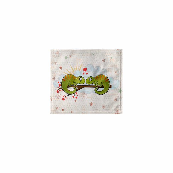 3dRose, Cute Adorable Cartoon Lizards In Love Happy Valentines Day Vector, 11x12 Wash Cloth for Face and Body