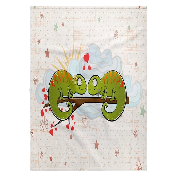 3dRose, Cute Adorable Cartoon Lizards In Love Happy Valentines Day Vector, 22x30 Bath Hand Pool Towel