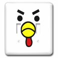 thumbnail image 1 of 3dRose, Cute Angry Chicken Face, double toggle switch, 1 of 1