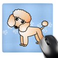thumbnail image 1 of 3dRose, Cute Apricot Poodle Blue Paw Print Background, MousePad, 1 of 7