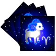 thumbnail image 1 of 3dRose, Cute Astrology Aries Zodiac Sign Ram, Set of 4 Ceramic Tile Coasters, 1 of 7