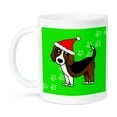 thumbnail image 1 of 3dRose, Cute Beagle - Cartoon Dog - Green with Santa Hat, 15oz Mug, 1 of 3