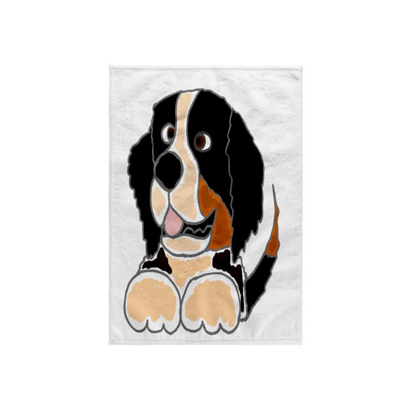 3dRose, Cute Bernese Mountain Dog Art, 15x22 Hand Towel