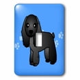 thumbnail image 1 of 3dRose, Cute Black Cocker Spaniel Blue with Pawprints, single toggle switch, 1 of 1