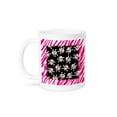 thumbnail image 1 of 3dRose, Cute Black Skulls With Bows On Pink Zebra, 11oz Mug, 1 of 3