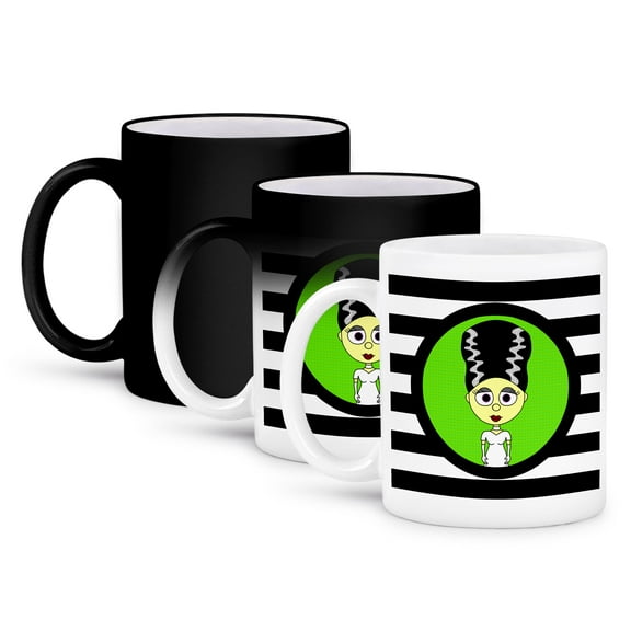 3dRose, Cute Bride of Frankenstein, 11oz Magic Transforming Mug