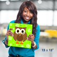 thumbnail image 1 of 3dRose, Cute Brown Owl on Bright Green Background, 13x13 Wall Clock, 1 of 7