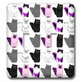 thumbnail image 1 of 3dRose, Cute Cats Print Purple, double toggle switch, 1 of 1
