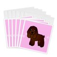 thumbnail image 1 of 3drose, Cute Chocolate Cocker Spaniel Pink with Pawprints, 6 Greeting Cards with Envelopes, 1 of 7