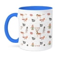 thumbnail image 1 of 3dRose, Cute Christmas Woodland Animals Pattern, 15oz Two-Tone Blue Mug, 1 of 3