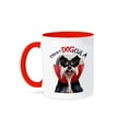 thumbnail image 1 of 3dRose, Cute Coton de Tulear Halloween vampire dog ready to party., 11oz Two-Tone Red Mug, 1 of 1