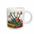 thumbnail image 1 of 3drose, Cute Funny Cool Giraffes Playing Soccer Happy Birthday Abstract, 11oz Mug, 1 of 6