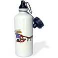 thumbnail image 1 of 3dRose, Cute Funny Moose Dog Sledding Cartoon, 21 oz Sports Water Bottle, 1 of 1