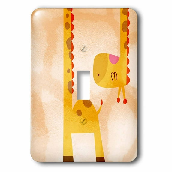 3dRose, Cute Giraffe with upside down head, single toggle switch