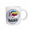 thumbnail image 1 of 3drose, Cute Girly Heart Star Clouds I Dream of Bacon, 15oz Mug, 1 of 6