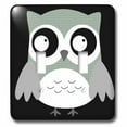 thumbnail image 1 of 3dRose, Cute Grey Pattern Owl, double toggle switch, 1 of 1