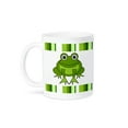 thumbnail image 1 of 3dRose, Cute Happy Green Frog with Stripes, 15oz Mug, 1 of 3